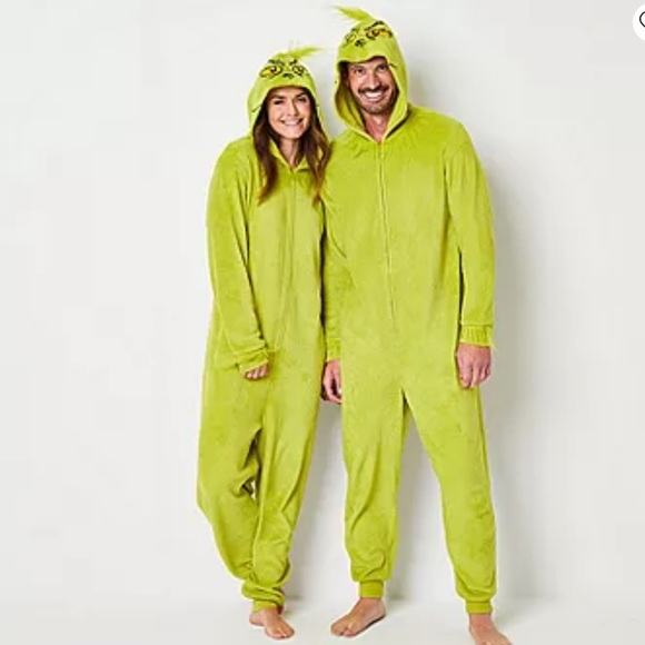 The Grinch Unisex Adult Grinch Seuss Long Sleeve One Piece Pajama